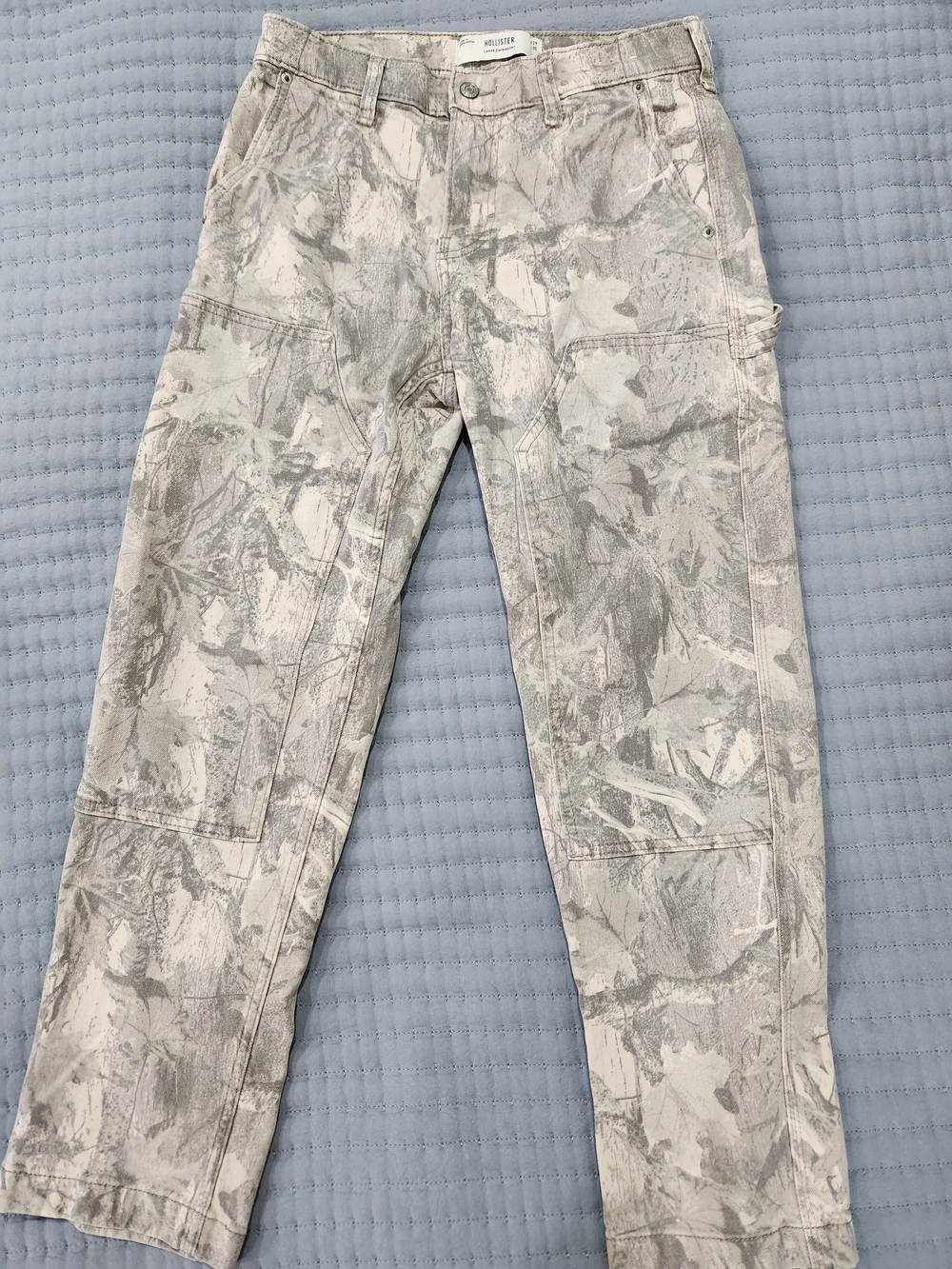 Hollister Men's Gray Marbled Straight-Leg Jeans
